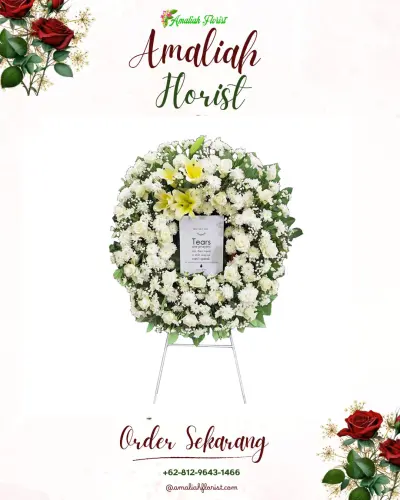 Krans Bunga Duka Cita di Kebon Gede